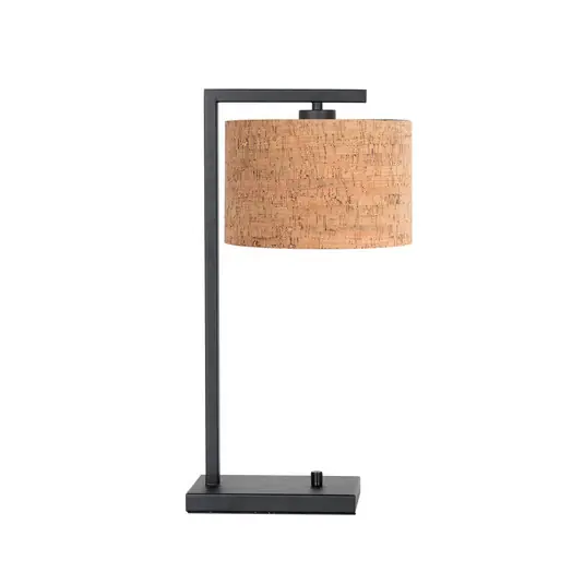 Lampada da tavolo Stang, nera/marrone, altezza 51 cm, sughero Miglior Prezzo