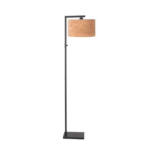Promozione Lampada da terra Stang, nera/marrone, altezza 160 cm, sughero