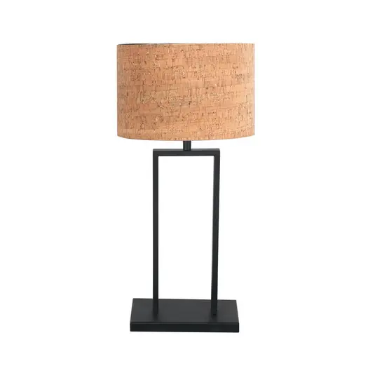 Soddisfatti O Rimborsati Lampada da tavolo Stang 4364ZW, nero/marrone sughero, altezza 55 cm