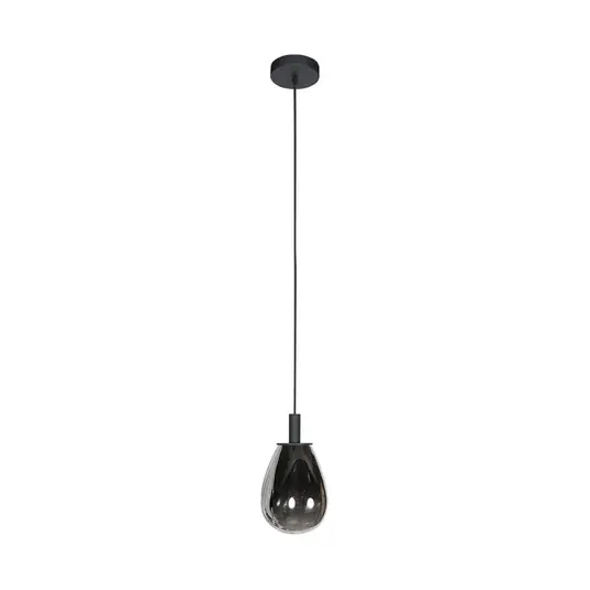 Lampada LED a sospensione Glimsy, Ø 14 cm, nero/grigio fumo, vetro Ordina Subito