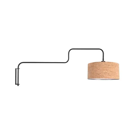 Applique Bloeba, nero/marrone, sporgenza 140 cm, sughero Quantità Limitata