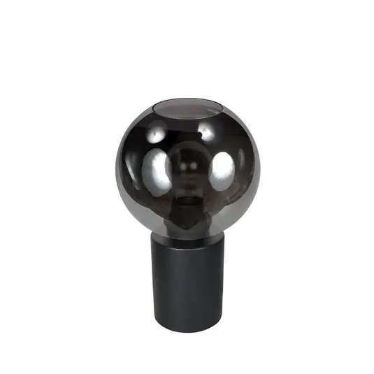 Offerta Del Giorno Lampada da tavolo Bloeba, nero/grigio fumo, Ø 17 cm, sfera in vetro