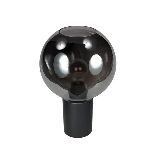 Promozione Esclusiva Lampada da tavolo Bloeba, nero/grigio fumo, Ø 25 cm, sfera in vetro