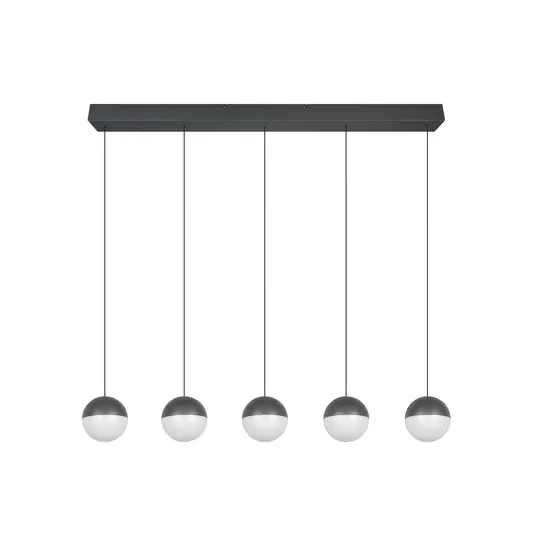 Lampada LED a sospensione Senta, antracite, lunghezza 114 cm 3.000 K a 5 luci. Bestseller