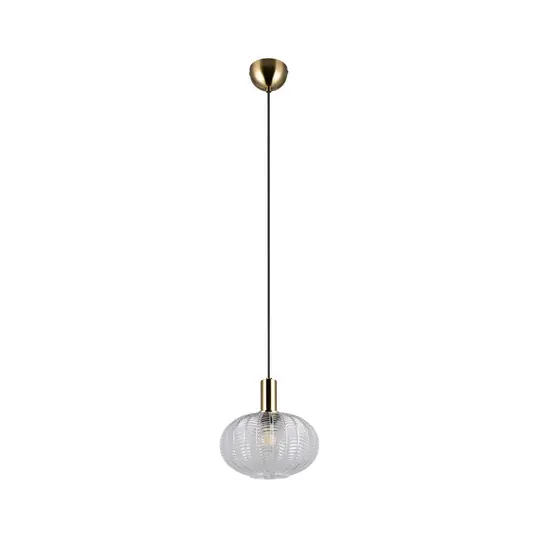Lampada a sospensione Elvezia, trasparente, Ø 26 cm, vetro, E27 Prezzo Basso