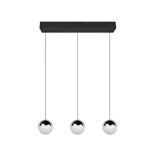 Compra Oggi Stesso Lampada LED a sospensione Senta, cromata, lunghezza 62 cm, 4.000 K, a 3 luci.