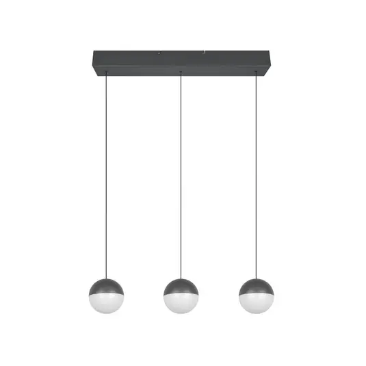 Offerta Limitata Lampada LED a sospensione Senta, antracite, lunghezza 62 cm, 3.000 K a 3 luci.