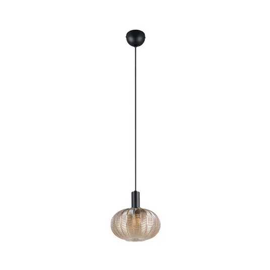 Lampada a sospensione Elvezia, ambra, Ø 26 cm, vetro, E27 Occasione