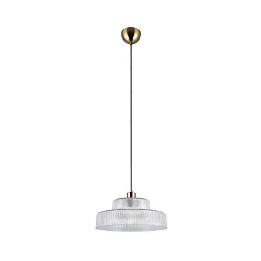 Lampada a sospensione Abella, trasparente, Ø 35 cm, vetro, E27 Acquista Ora