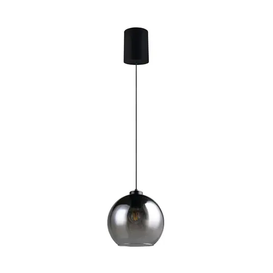 Ultimissimo Modello Lampada a sospensione Liora, grigio fumo, Ø 25 cm, vetro, E27