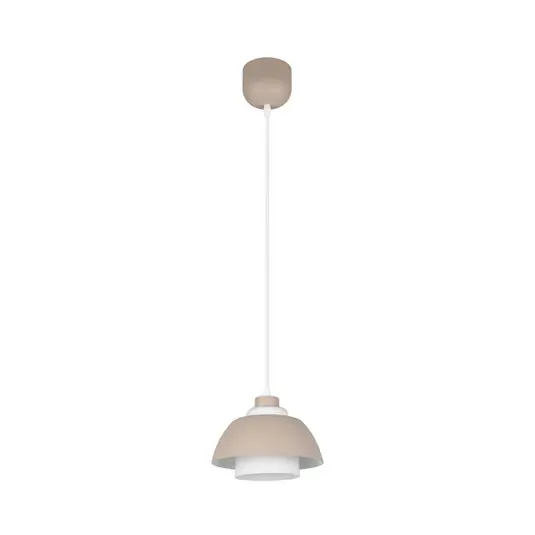 Lampada a sospensione Tilos, beige, Ø 23 cm, metallo/vetro, E27 Offerta