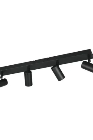 Faretto Taryn, nero opaco, lunghezza 62 cm, a 4 luci, GU10 Più Venduto