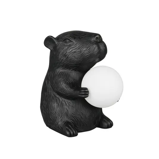 Promozione Esclusiva Lampada da tavolo Capi, nera, altezza 25 cm, resina sintetica, G9