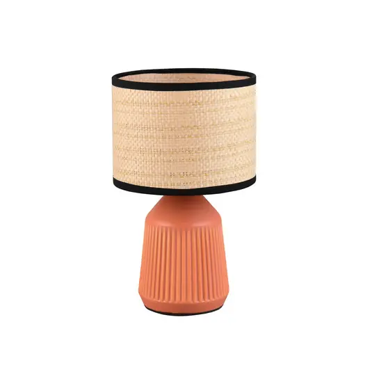 Lampada da tavolo Formentera, terracotta/beige, 27 cm ceramica/carta Nuovo Arrivo