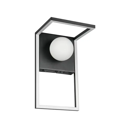 Applique a LED Arola, nero opaco, larghezza 17 cm, metallo Promo Stagionale