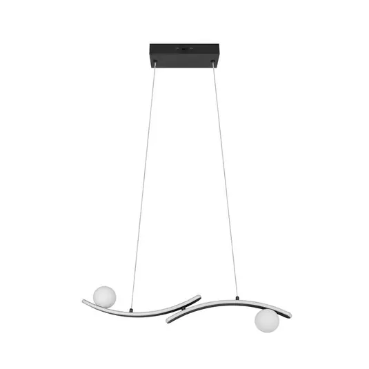 Lampada LED a sospensione Napoli, nero opaco, lunghezza 82 cm, metallo A Buon Prezzo