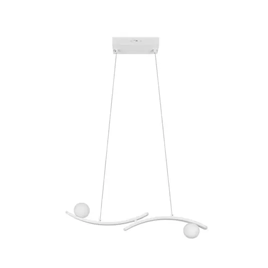 Offerta Limitata Lampada LED a sospensione Napoli, bianco opaco, lunghezza 82 cm, metallo, CCT
