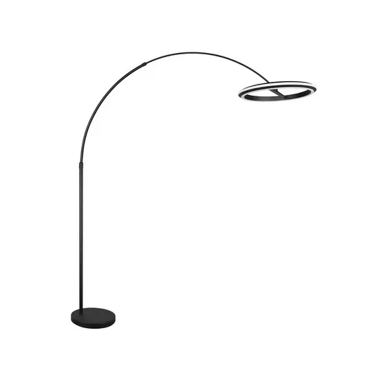 Lampada LED da pavimento Amador, nera, altezza 205 cm Metallo Quantità Limitata
