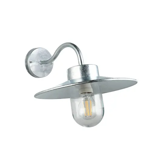 Applique da esterno Tana, color zinco, sporgenza 41 cm Metallo IP44 Direttamente Dal Produttore