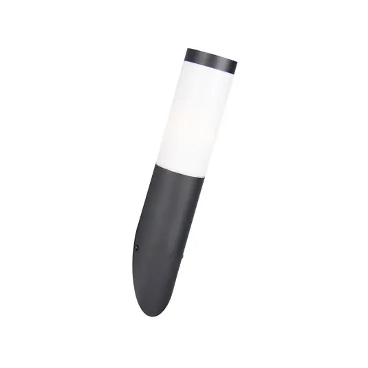Pagamento Sicuro Applique da esterno Trioto, nero opaco, altezza 39 cm, acciaio inossidabile