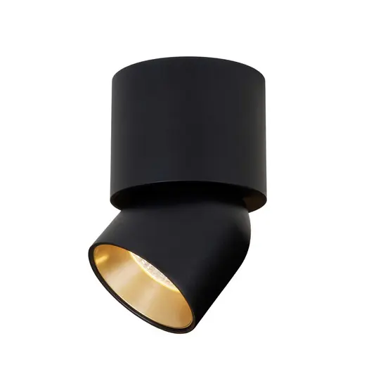 Faretto da soffitto LED SLC CUP, nero/oro, 930, Ø 7,5 cm, dimmerabile Offerta Lampo