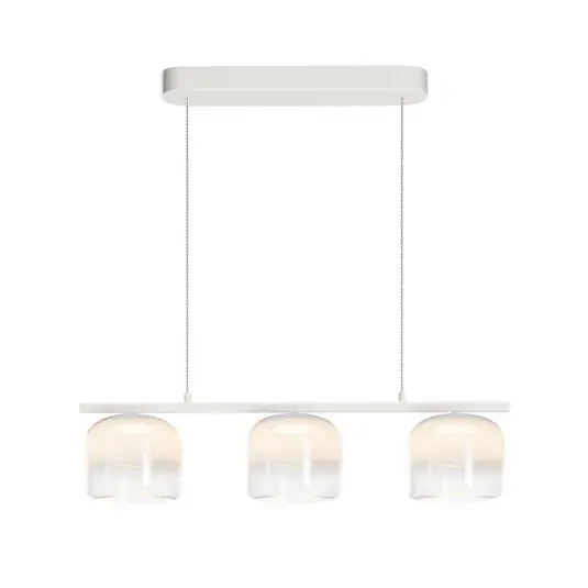 Prezzo Basso Maytoni Lampada LED a sospensione Spirito, a 3 luci, bianco, vetro, dimmerabile