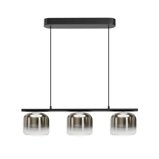 Miglior Prezzo Lampada LED a sospensione Maytoni Spirito, a 3 luci, grigio fumo, dimmerabile