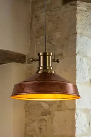 Lampada a sospensione Augusta, rame/oro, Ø 40 cm, metallo, E27 Occasione
