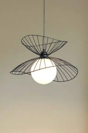 Lampada a sospensione Vertigo, nera, vetro/metallo, E27, Ø 50 cm Prezzo Scontato