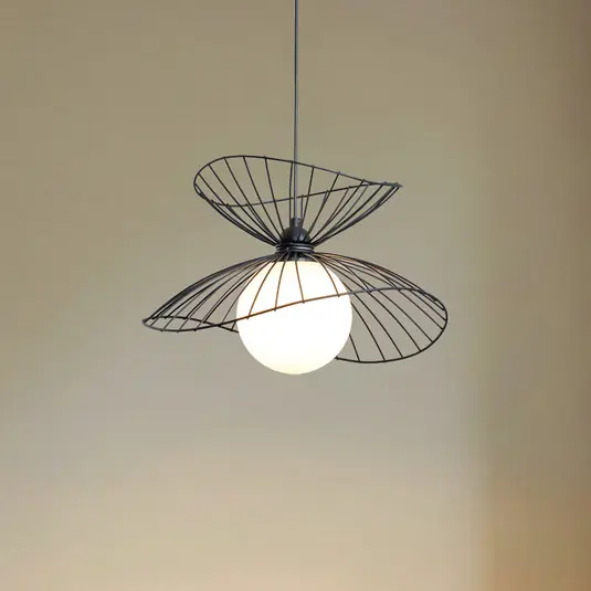 Lampada a sospensione Vertigo, nera, vetro/metallo, E27, Ø 50 cm Prezzo Scontato
