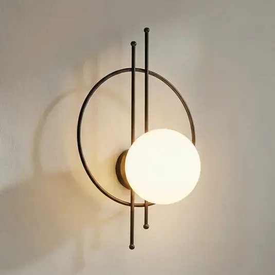 Ultimissimo Modello Applique Vintoise, nera, vetro/metallo, altezza 55 cm