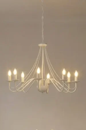 Lampadario Malbo, bianco, metallo, a 8 luci, E14 Offerta Limitata