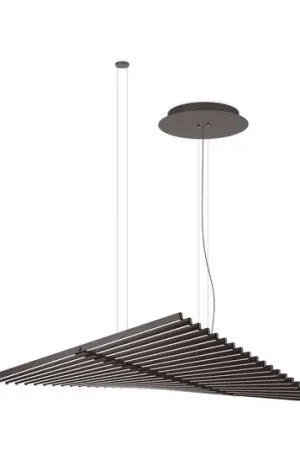 Bestseller Vibia Lampada LED a sospensione RHYTHM, grigio-marrone 131 x 87 cm 927