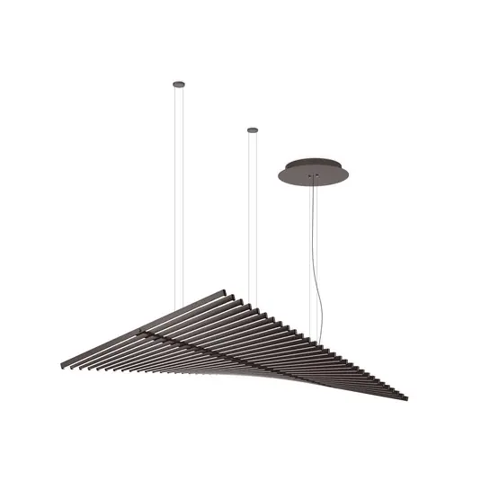 Offerta Vibia Lampada LED a sospensione RHYTHM, grigio-marrone 199 x 87 cm 927