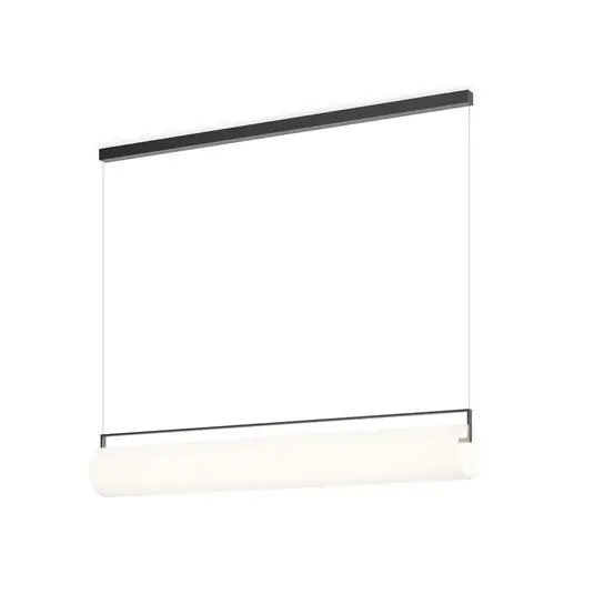 Popolare Vibia Lampada LED a sospensione KONTORNO, lunghezza 122 cm, nero 930 dimmerabile