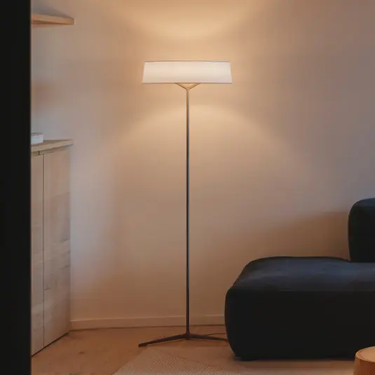 Vibia Piantana LED DAMA, beige, altezza 140 cm Carta/metallo Direttamente Dal Produttore