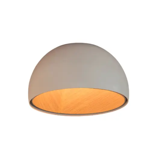 Vibia Plafoniera LED DUO, bianca, altezza 23 cm, legno di quercia Vendita Finale