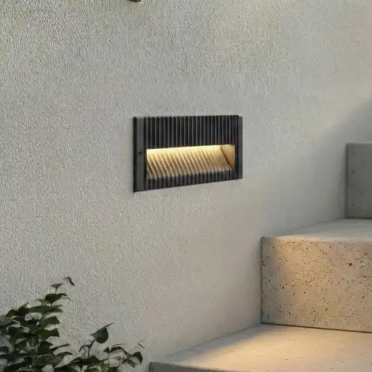 Lucande Applique a LED da incasso Tavion, 25 cm, antracite, IP65 Promozione
