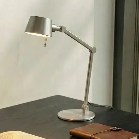 Lucande Lampada da tavolo Silka, 93 cm, nichel, regolabile, E27 Occasione