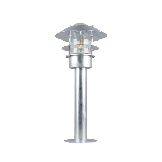 Lampioncino Ruvuuma, color zinco, altezza 50 cm, metallo, IP44 Reso Gratuito