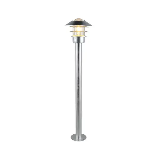 Lampione Ruvuuma, color zinco, altezza 100 cm, metallo, IP44 Non Perdere