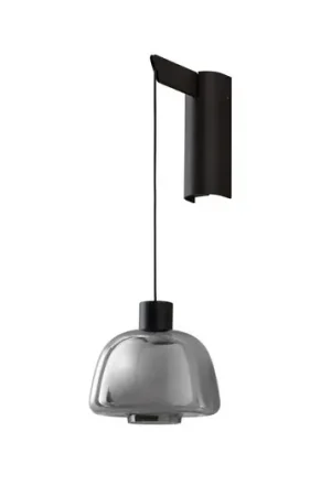 Applique a LED Bover Drep A/01, grigio fumo, vetro, 2.700 K Occasione