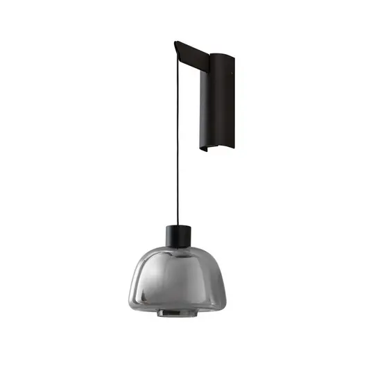 Applique a LED Bover Drep A/01, grigio fumo, vetro, 2.700 K Occasione