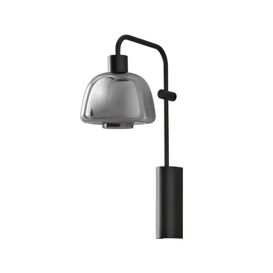 Bover Applique a LED Drep A/04 vetro grigio fumo, nero 2.700K Prezzo Ridotto