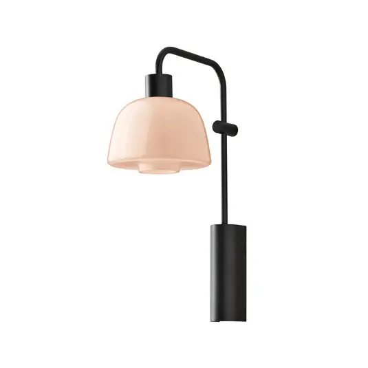 Bover Applique a LED Drep A/04, nude, vetro, nero, 2.700 K Professionale
