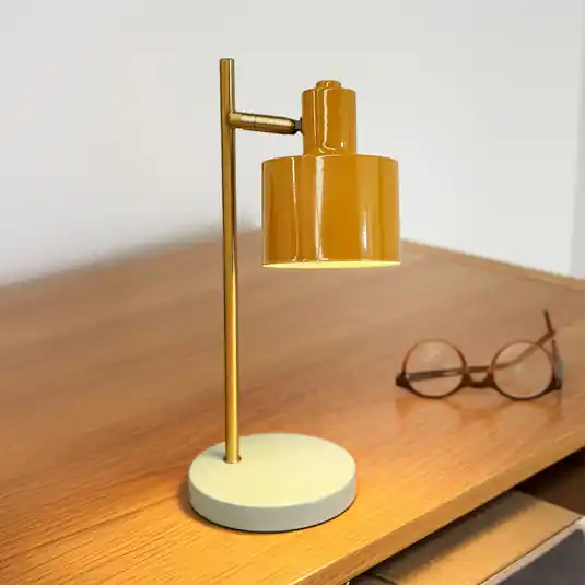 Saldi Dyberg Larsen Lampada da tavolo a LED ricaricabile Ocean Mini, curry/turchese