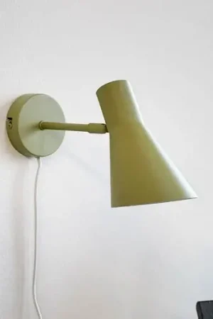Prezzo Ridotto Dyberg Larsen Applique DL12, verde, cavo, E27, metallo