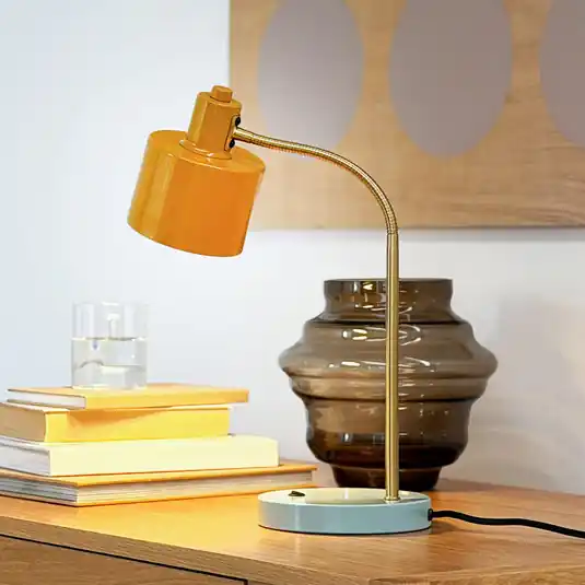 Lampada da tavolo Dyberg Larsen Ocean Flex, curry/turchese, 45 cm Prezzo Scontato