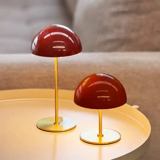 Compra Online Dyberg Larsen Lampada da tavolo a LED ricaricabile Along, rossa, set da 2