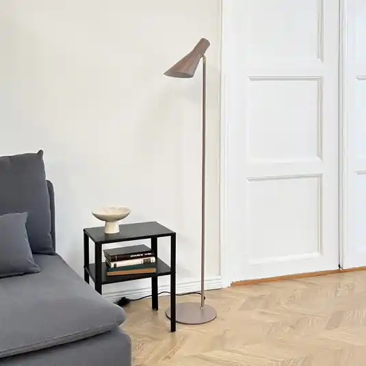 Lampada da terra Dyberg Larsen DL12, beige/ottone, 139 cm, metallo Spedito Oggi